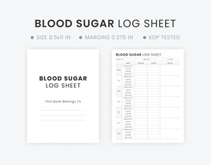 blood sugar log sheet printable Template, Gestational Diabetes Management, Diabetic Health Tracker - obrazy, fototapety, plakaty