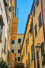 View to the colorful architecture in Portofino, Italy 