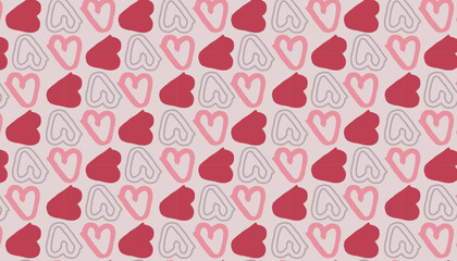 Heart Seamless Pattern Wallpaper 