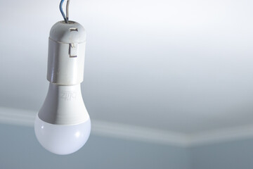 light bulb pareidolia with neutral background