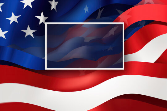 Patriotic background with room for text created with Generative AI technology