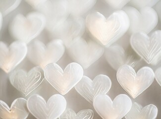 White hearts design wallpaper