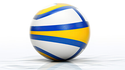 Water Polo Ball Isolated On White Background, Waterpolo Equipment For Water Polo Game, Water Polo Ball Concept. Generative AI