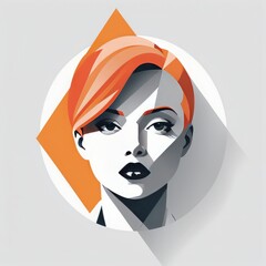 woman portrait in fashion style. vector illustration woman portrait in fashion style. vector il