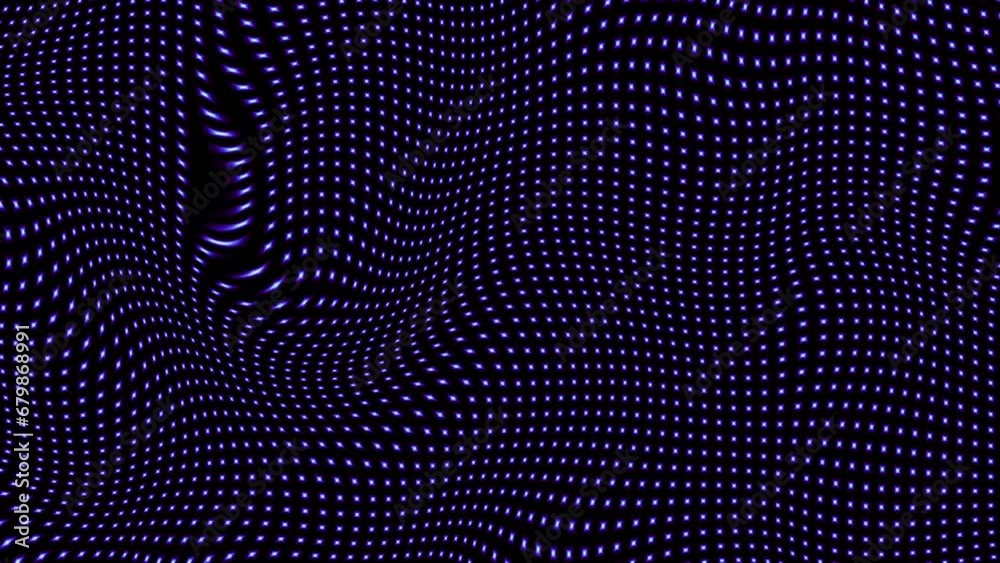 Aufkleber Animated abstract technology dark background random dots and grid 4K. Looping footage