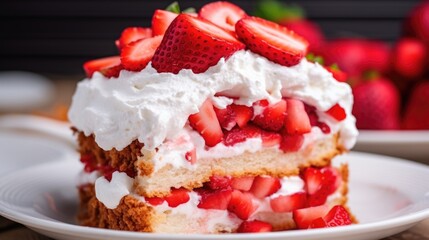 A close up of a piece of cake on a plate.