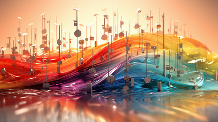 abstract background of colorful fractal shape.