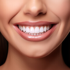 Photo beautiful woman with healthy teeth smile clean fresh skin