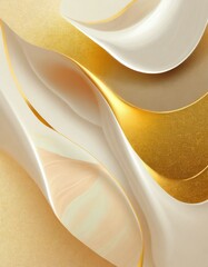 white and gold abstract flows movement background festive backdrop