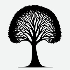 tree vector illustration isolated on background