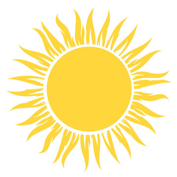 Decorative bright colorful sun symbol