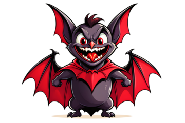 A Cartoonish Bat in a Playful Pose (PNG 10800x7200)