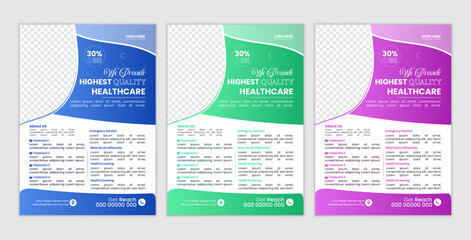 Corporate healthcare and medical flyer