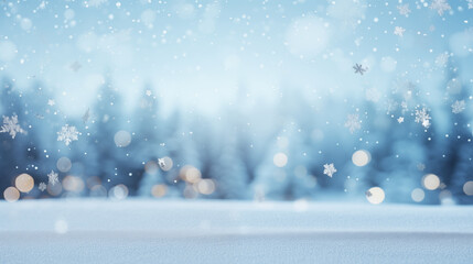 Fototapeta na wymiar 3d render of christmas background with snowflakes and balls