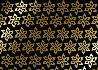 Golden flowers, Luxury Abstract Background.  