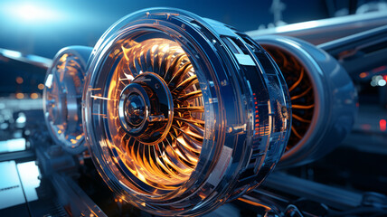 Futuristic engine illustration