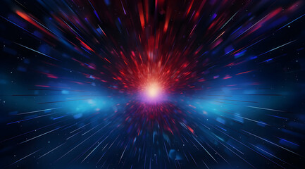 A vibrant sphere formed by abstract laser lights on a dark background.