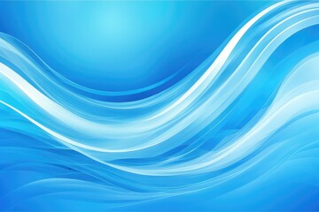 Abstract blue wave background. Stylized water flow banner