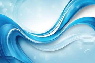 Fototapeta premium Abstract blue wave background. Stylized water flow banner