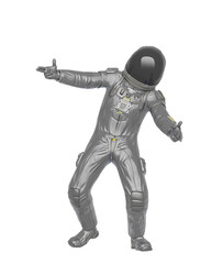 master astronaut is doing a hip hop move