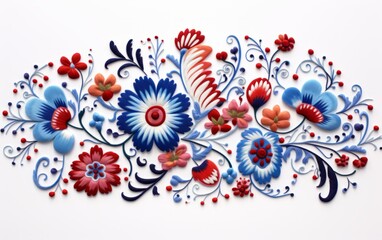 Slavic Floral Designs with Rich Folklore Elements
