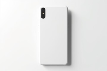 mockup of a white silicone phone case on a smartphone, set against a clean white gradient background - obrazy, fototapety, plakaty