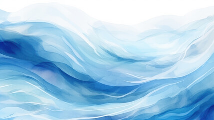 Luminous Watercolor Blue Wave Pattern