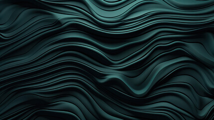 Dark Green Abstract Wallpaper with Flowing Lines