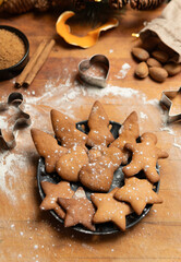 Delicious freshly baked Christmas cookies