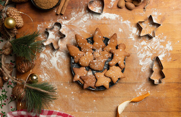 Delicious freshly baked Christmas cookies
