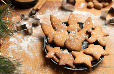 Delicious freshly baked Christmas cookies