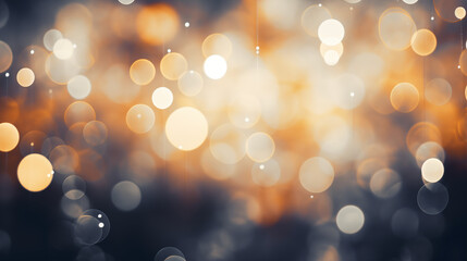 Shiny neutral colors abstract blurred bokeh lights background. Festive glitter sparkle background	