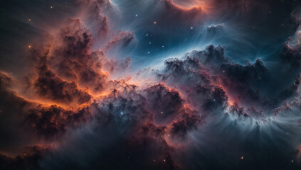 Obraz na płótnie Canvas Nebulae with intricate tendrils and filaments, resembling celestial artwork - AI Generative