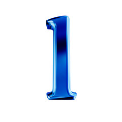Blue symbol with bevel. letter l
