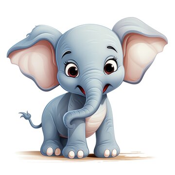 a cartoon of a baby elephant