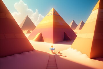 An original look of the Egyptian Pyramids.