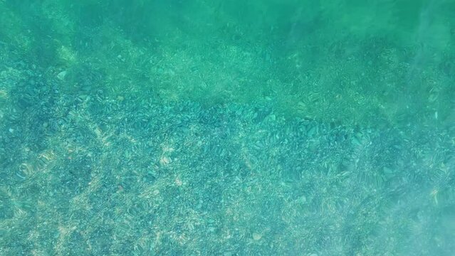 view from a drone of the sea or ocean.