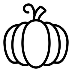 Pumpkin black outline icon