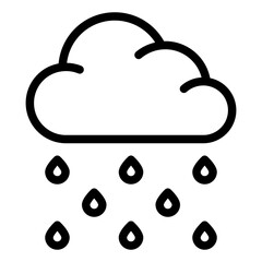 Rain black outline icon