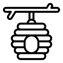 Hive black outline icon