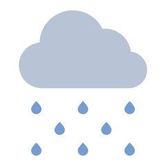 Rain colorful flat icon