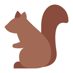 Squirrel colorful flat icon