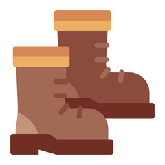 Boots colorful flat icon
