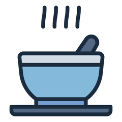 Soup colorful filled line icon