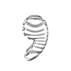 White symbol with silver straps