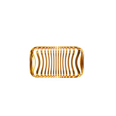 White symbol with ultra thin gold straps