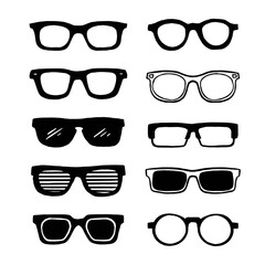 Retro sunglasses icon. Vector illustration of stylish sunglasses for summer fashion.