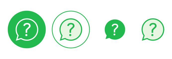 Question icon set. question mark icon vector.