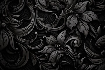 Black Color Seamless Textile: Aesthetic Elegance in Noir