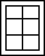 Window Vector Line Icon for Adverts. Suitable for books, stores, shops. Editable stroke in minimalistic outline style. Symbol for design